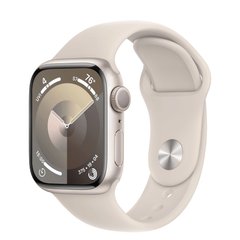 Apple Watch Series 9 41mm Starlight Aluminum Case with Starlight Sport Band - M/L MRHP3
