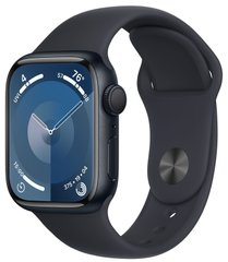 Apple Watch Series 9 41mm Midnight Aluminum Case with Midnight Sport Band - S/M MR8W3