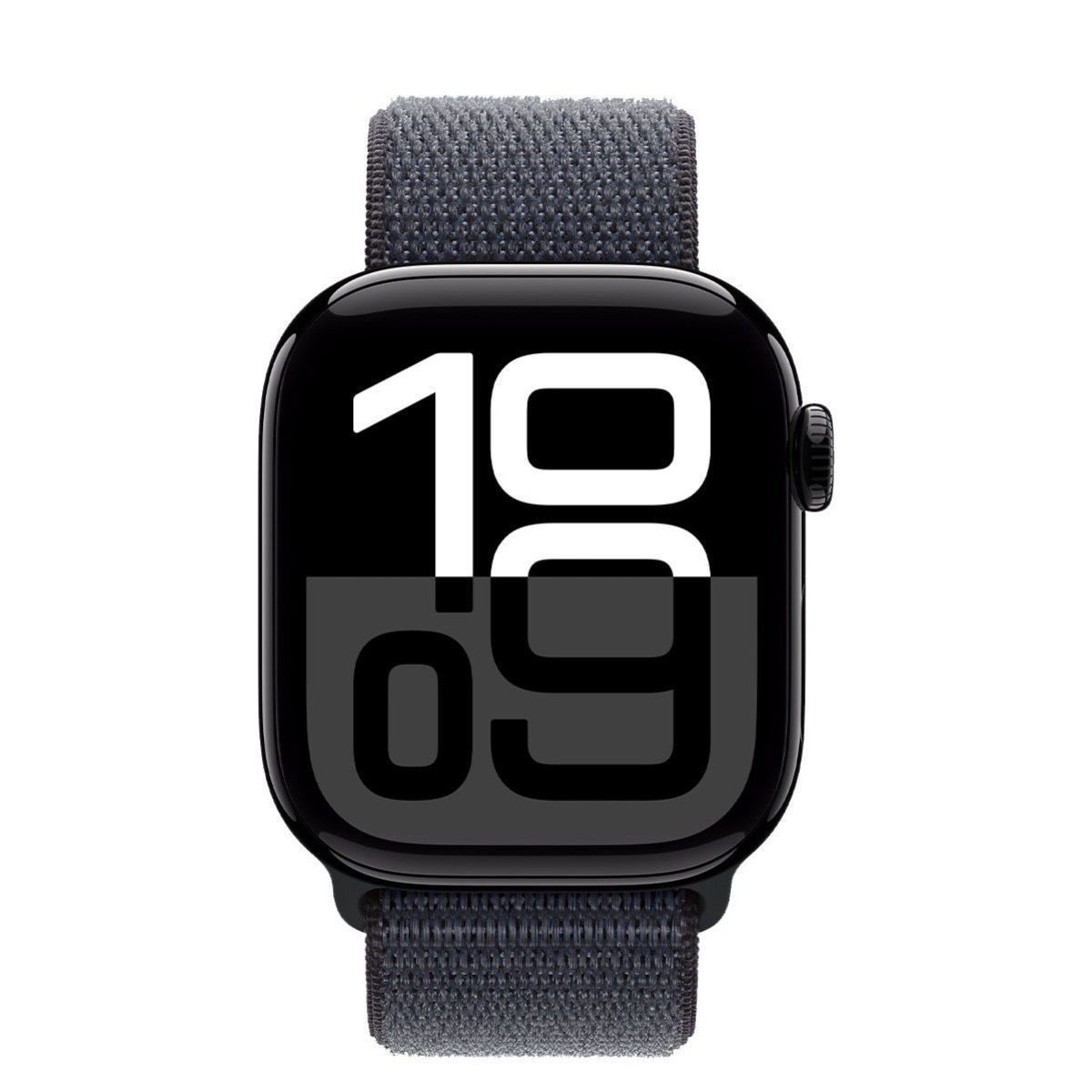 Apple Watch Series 10 42mm Jet Black Aluminum Case w. Ink Sport Loop (MWWG3)