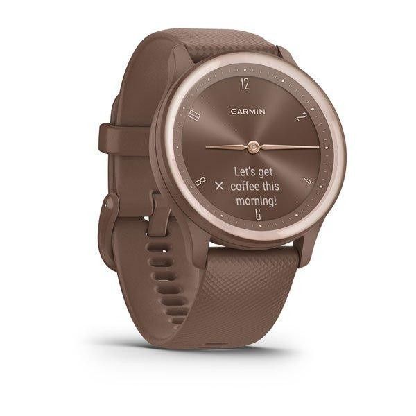 Garmin Vivomove Sport Cocoa Case and S. Band w. P. Gold Accents 010-02566-02