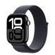 Apple Watch Series 10 42mm Jet Black Aluminum Case w. Ink Sport Loop (MWWG3)