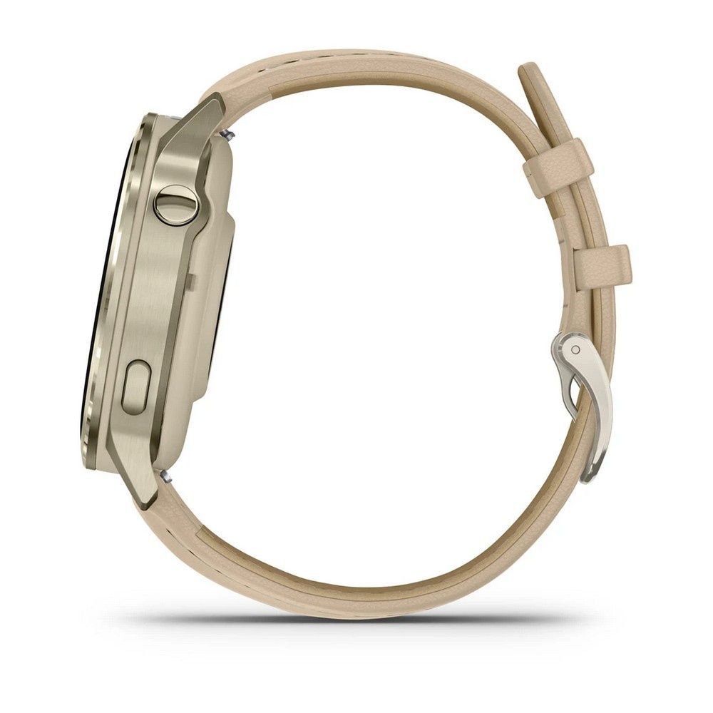 Garmin Venu 4 41 mm Lunar Gold with Light Sand Leather Band (010-03013-03)
