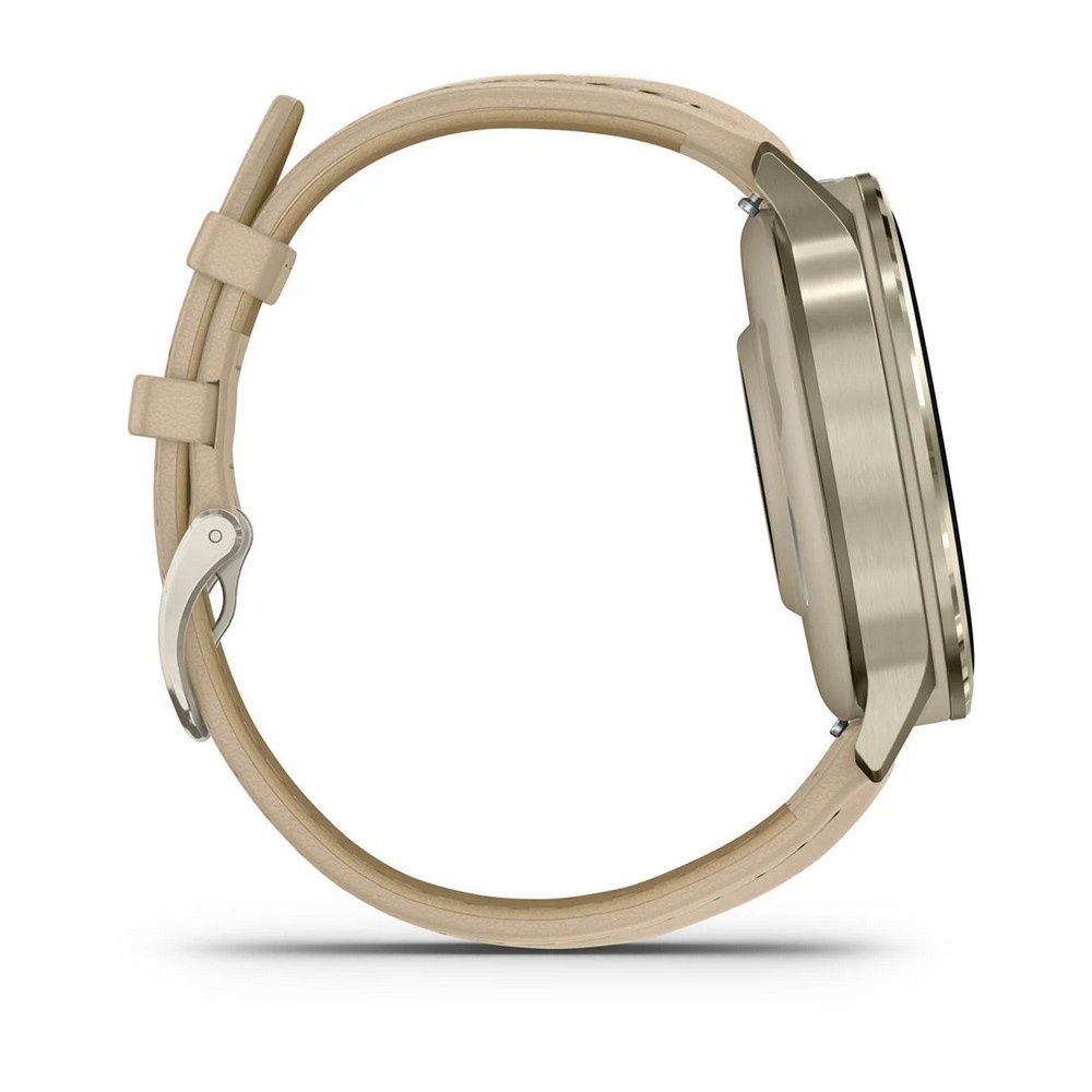 Garmin Venu 4 41 mm Lunar Gold with Light Sand Leather Band (010-03013-03)