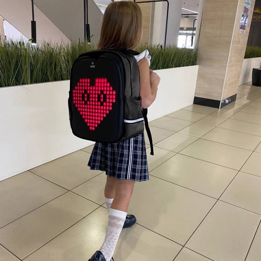 Рюкзак Sobi Pixel Kids SB9701 Black с LED экраном