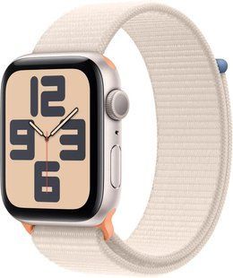 Apple Watch SE 2 44mm Starlight Aluminium Case with Starlight Sport Loop MRE63