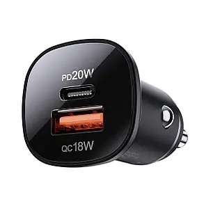 Автомобільний зарядний пристрій Acefast B1 Fast Charge Car Charger 38W Black (AFB1B)