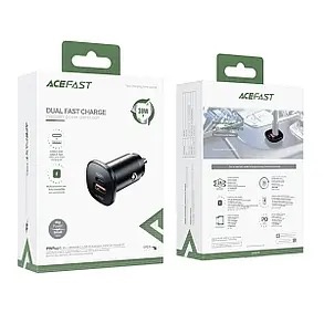 Автомобільний зарядний пристрій Acefast B1 Fast Charge Car Charger 38W Black (AFB1B)