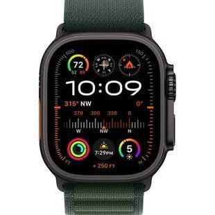 Apple Watch Ultra 2 Cellular 49mm Black Titan. Case w. Dark Green Alpine Loop - Small (MX4Q3)