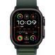 Apple Watch Ultra 2 Cellular 49mm Black Titan. Case w. Dark Green Alpine Loop - Small (MX4Q3)