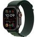 Apple Watch Ultra 2 Cellular 49mm Black Titan. Case w. Dark Green Alpine Loop - Small (MX4Q3)