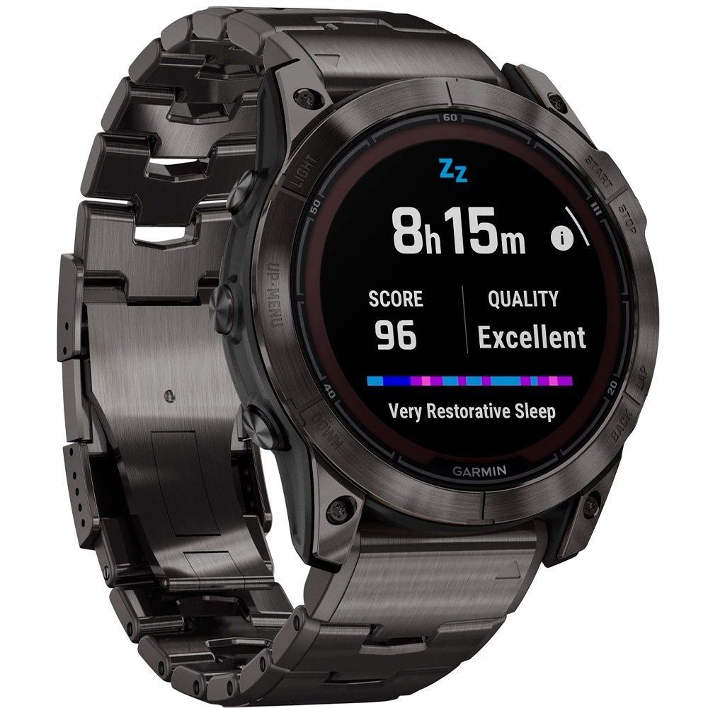 Garmin Fenix 7X Pro Sapphire Solar Edition, Carbon Gray Titanium with Vented 010-02778-30