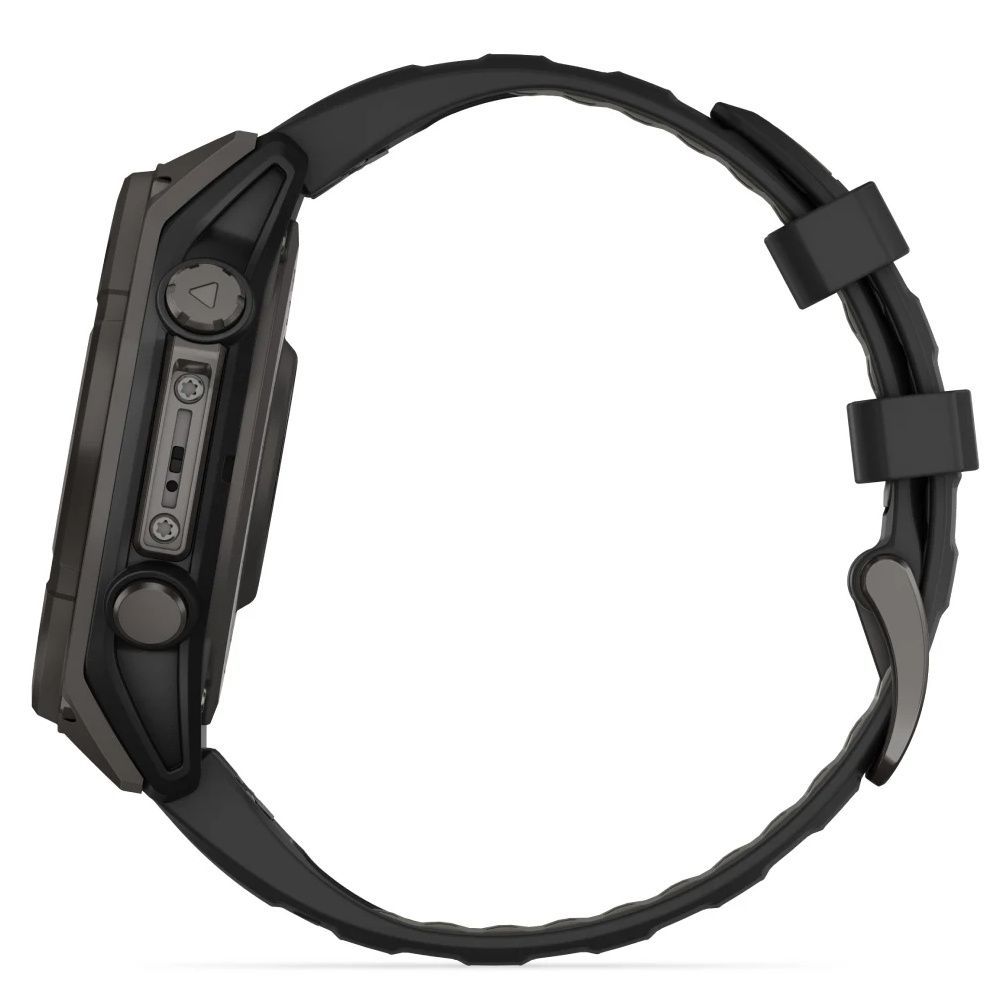 Garmin Fenix 8 47mm Sapphire Carbon grey DLC titanium Black/pebble grey silicone band (010-02906-11)