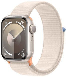 Apple Watch Series 9 45mm Starlight Aluminum Case with Starlight Sport Loop MR983