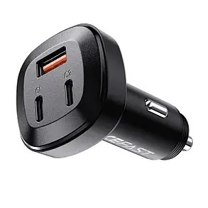 Автомобільний зарядний пристрій ACEFAST B3 66W(USB-C+USB-C+USB-A) three-port metal car charger AFB3B