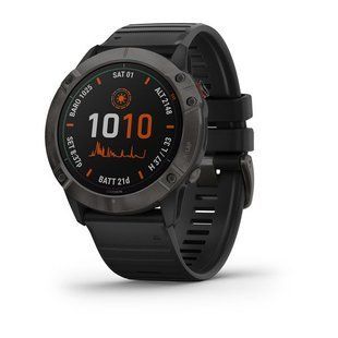 Смарт-годинник Garmin Fenix 6X PRO Solar- Titanium Carbon Gray DLC with Black Band 010-02157-21