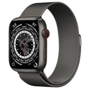 7 45mm Space Black Titanium with Graphite Milanese Loop ML8V3/ML773