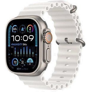 Apple Watch Ultra GPS + Cellular 49mm Titanium Case with White Ocean Band MNHM3