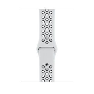 Ремешок Apple Watch 40mm Pure Platinum/Black Nike Sport Band S/M&M/L MX8D2
