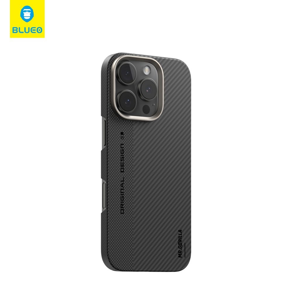 Чохол Blueo iPhone 16 Pro BL011 Bi-Texture Magnetic 600D Air Aramid Fiber (Black Gray)