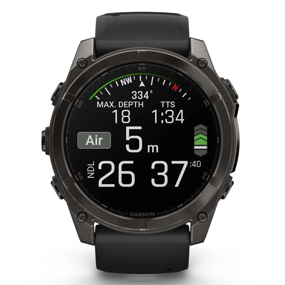 Garmin Fenix 8 51mm AMOLED Sapphire Carbon Gray DLC Titanium Black/Pebble Gray Ban (010-02905-20/21)
