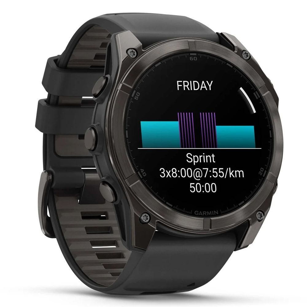 Garmin Fenix 8 51mm AMOLED Sapphire Carbon Gray DLC Titanium Black/Pebble Gray Ban (010-02905-20/21)