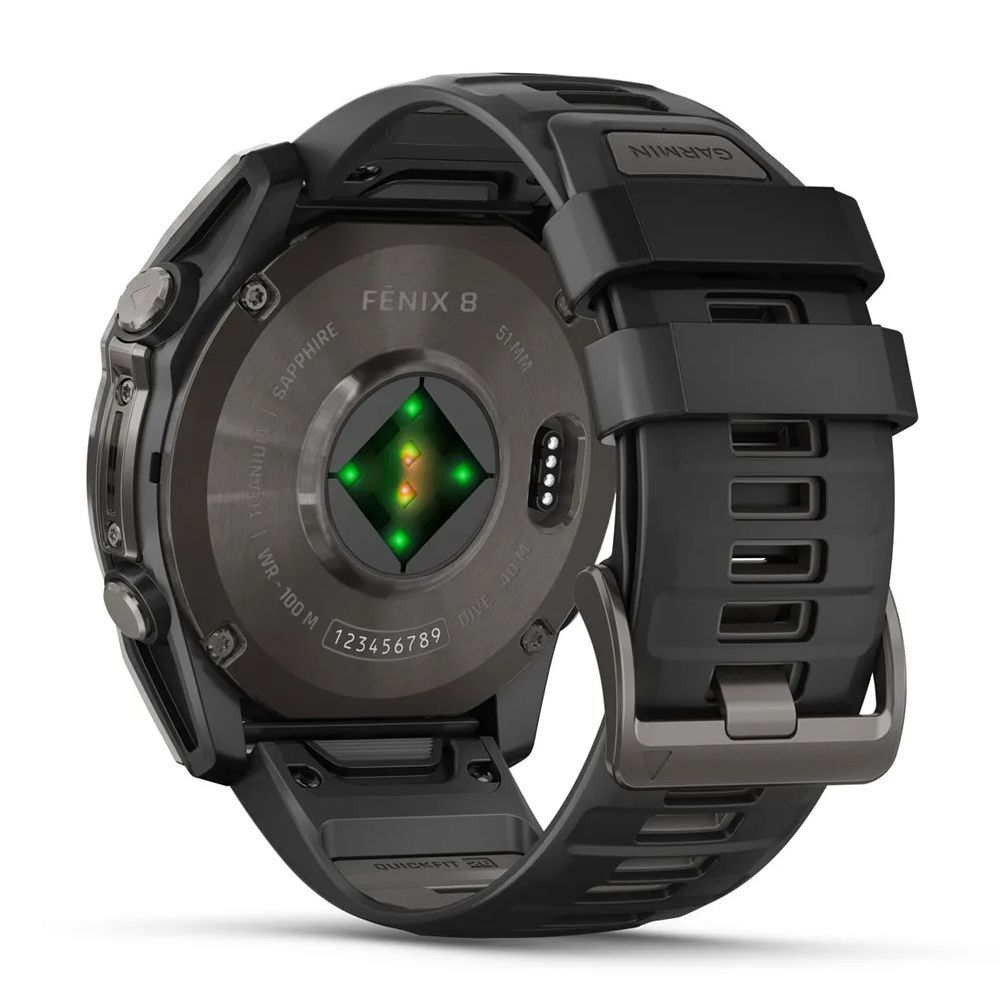 Garmin Fenix 8 51mm AMOLED Sapphire Carbon Gray DLC Titanium Black/Pebble Gray Ban (010-02905-20/21)