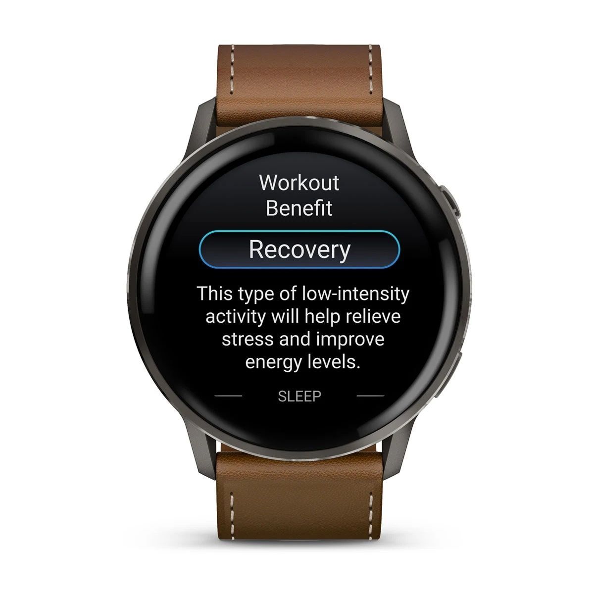 Garmin Venu 4 45 mm Slate with Brown Leather Band (010-03014-03)
