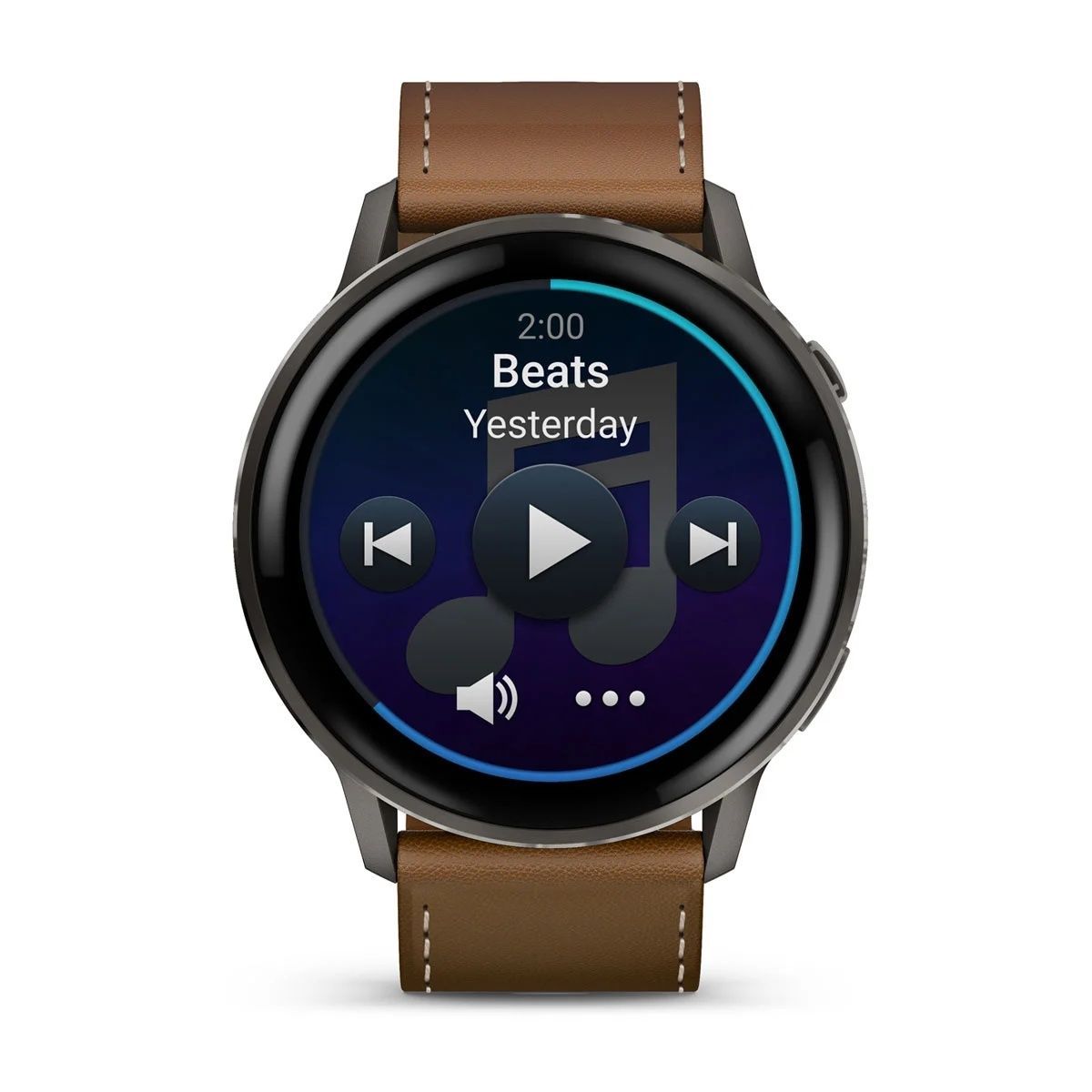 Garmin Venu 4 45 mm Slate with Brown Leather Band (010-03014-03)