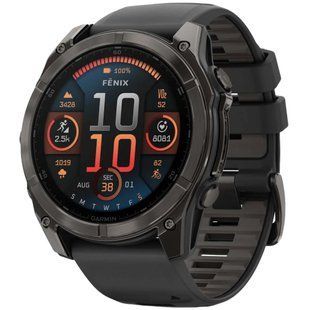 Garmin Fenix 8 51mm AMOLED Sapphire Carbon Gray DLC Titanium Black/Pebble Gray Ban (010-02905-20/21)