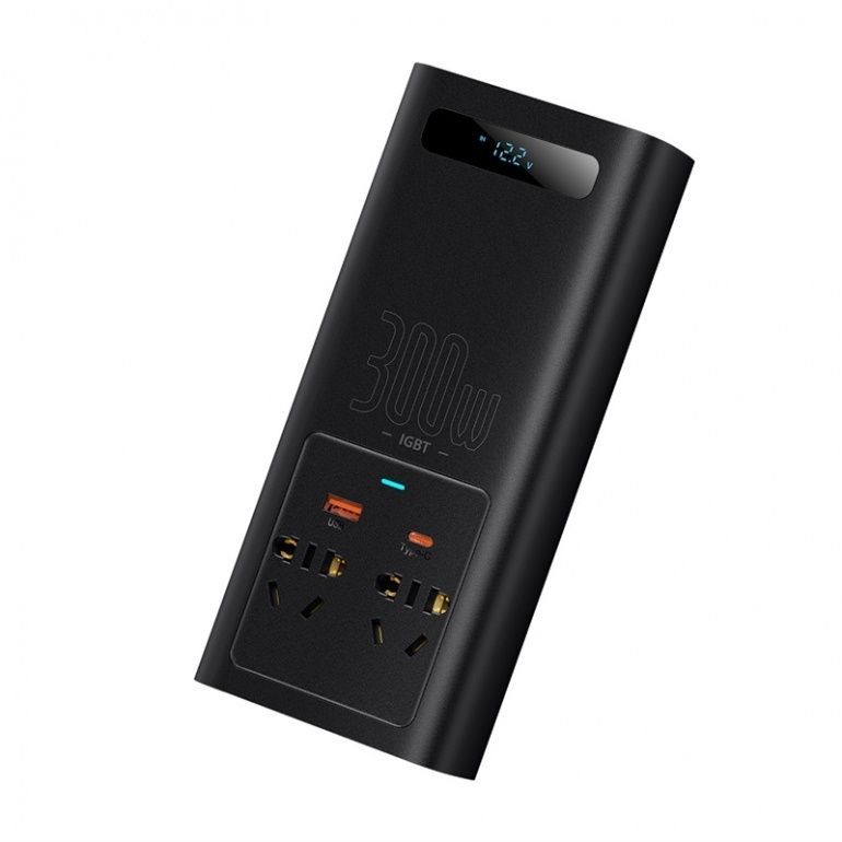 Автомобільний інвертор Baseus IGBT Power Inverter 300W (220V CN/EU ) Black CGNB010101