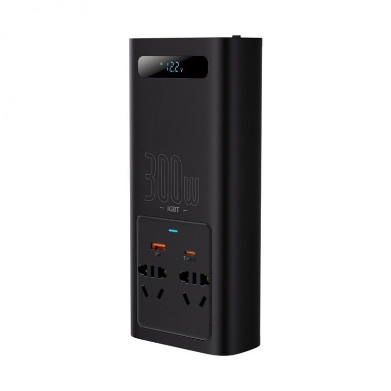 Автомобільний інвертор Baseus IGBT Power Inverter 300W (220V CN/EU ) Black CGNB010101