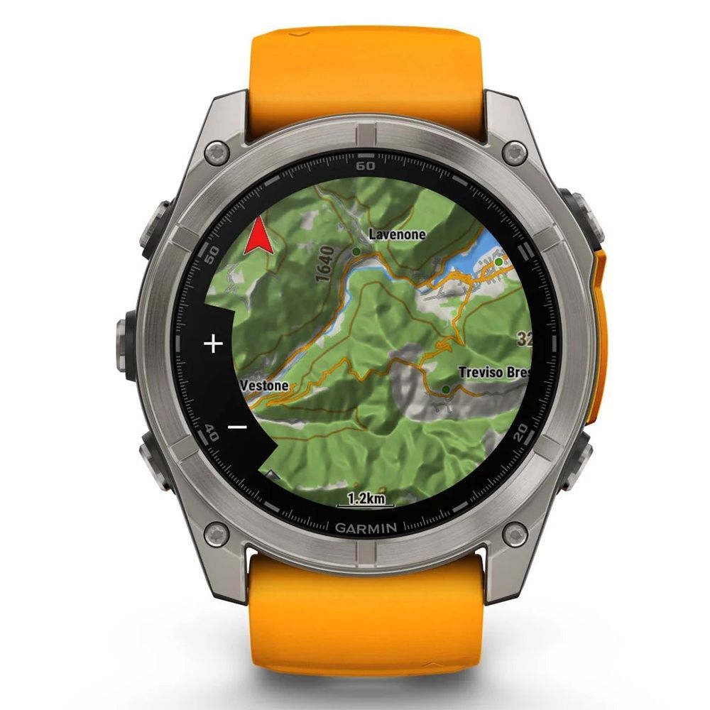 Garmin Fenix 8 51mm AMOLED Sapphire Titanium Spark Orange/Graphite Silicone Band (010-02905-10/11)