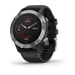 Смарт-годинник Garmin Fenix 6 - Silver with Black Band 010-02158-00
