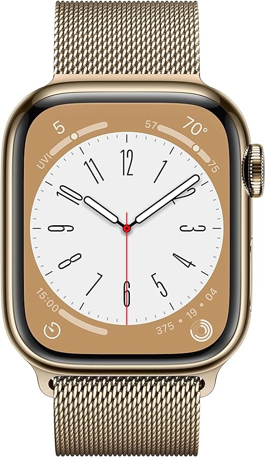 Apple Watch Series 8 41mm LTE Gold S. Steel Case w. Milanese Loop Gold MNJE3/MNJF3