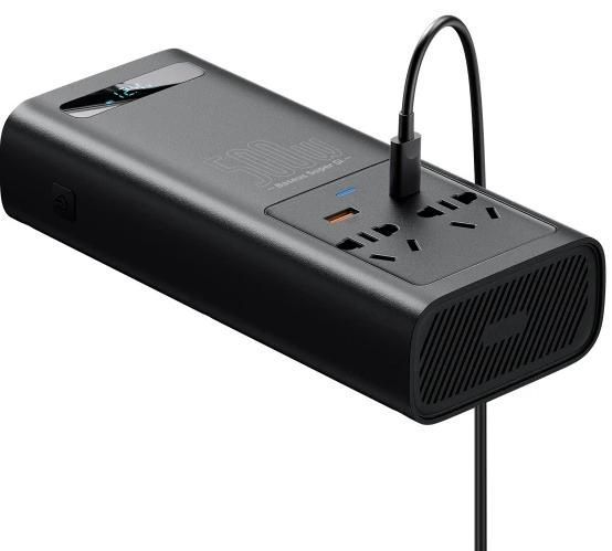 Автомобільний інвертор Baseus Super Si Power Inverter 500W (220V CN/EU ) Black CGNB000101