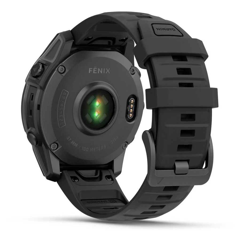 Garmin Fenix E 47mm AMOLED Slate Gray Steel with Black Silicone Band (010-03025-03/01)