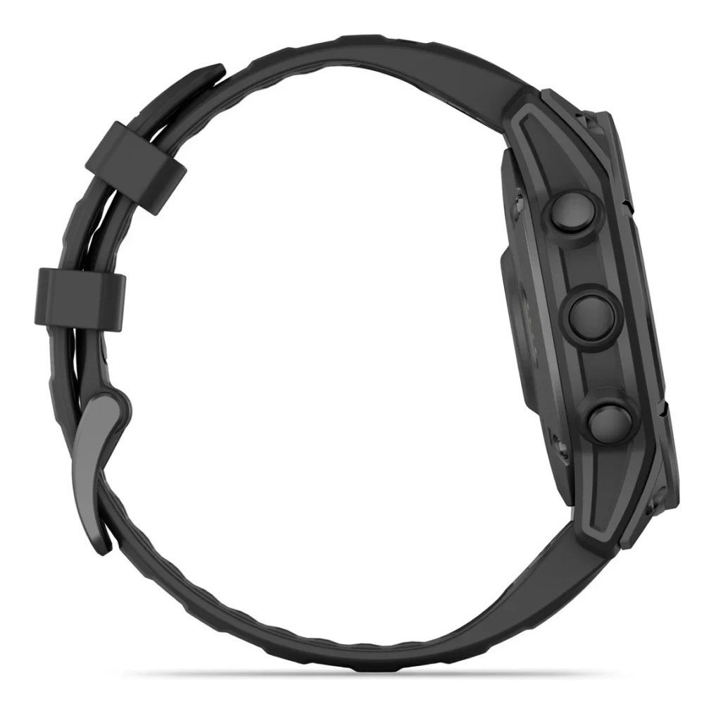 Garmin Fenix E 47mm AMOLED Slate Gray Steel with Black Silicone Band (010-03025-03/01)
