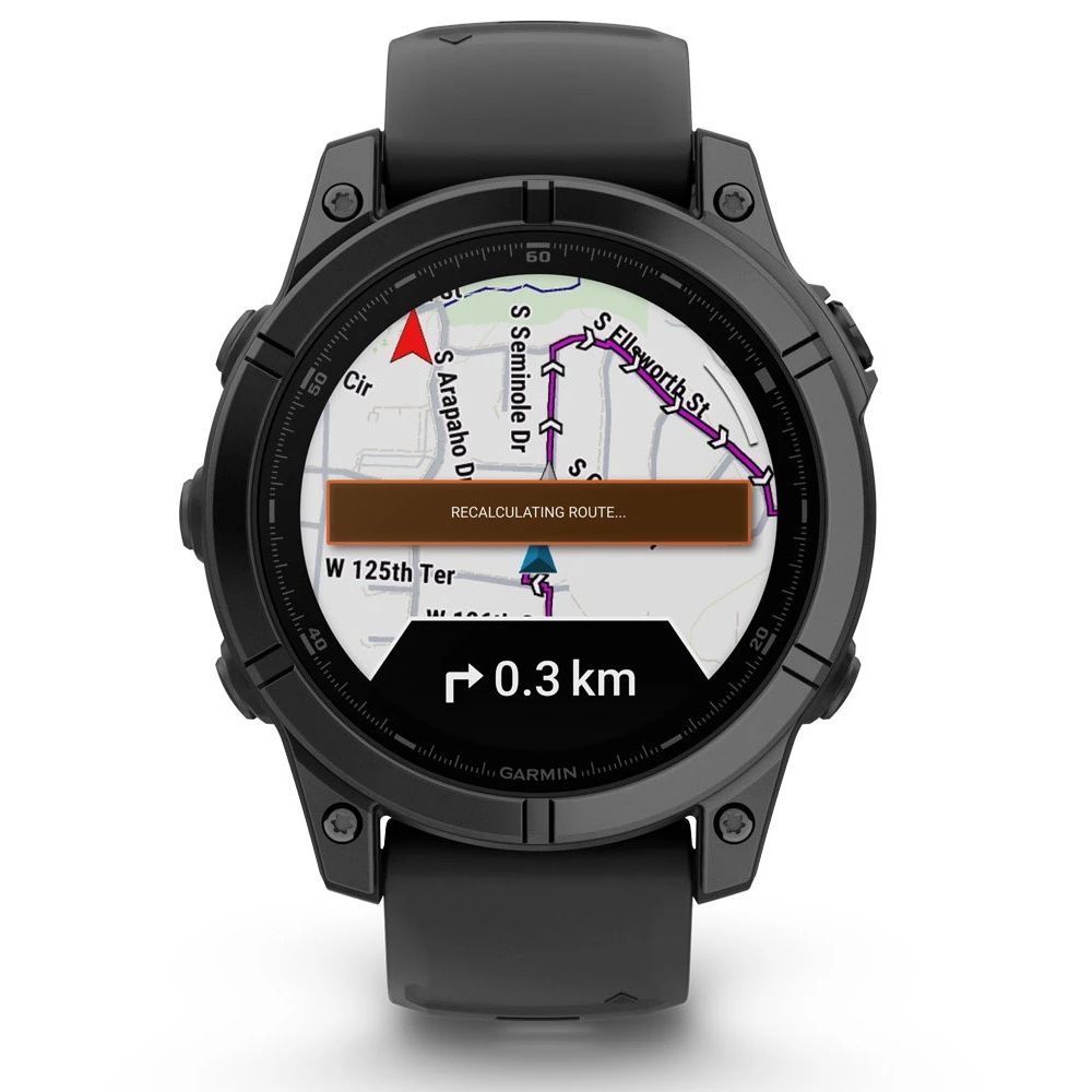 Garmin Fenix E 47mm AMOLED Slate Gray Steel with Black Silicone Band (010-03025-03/01)