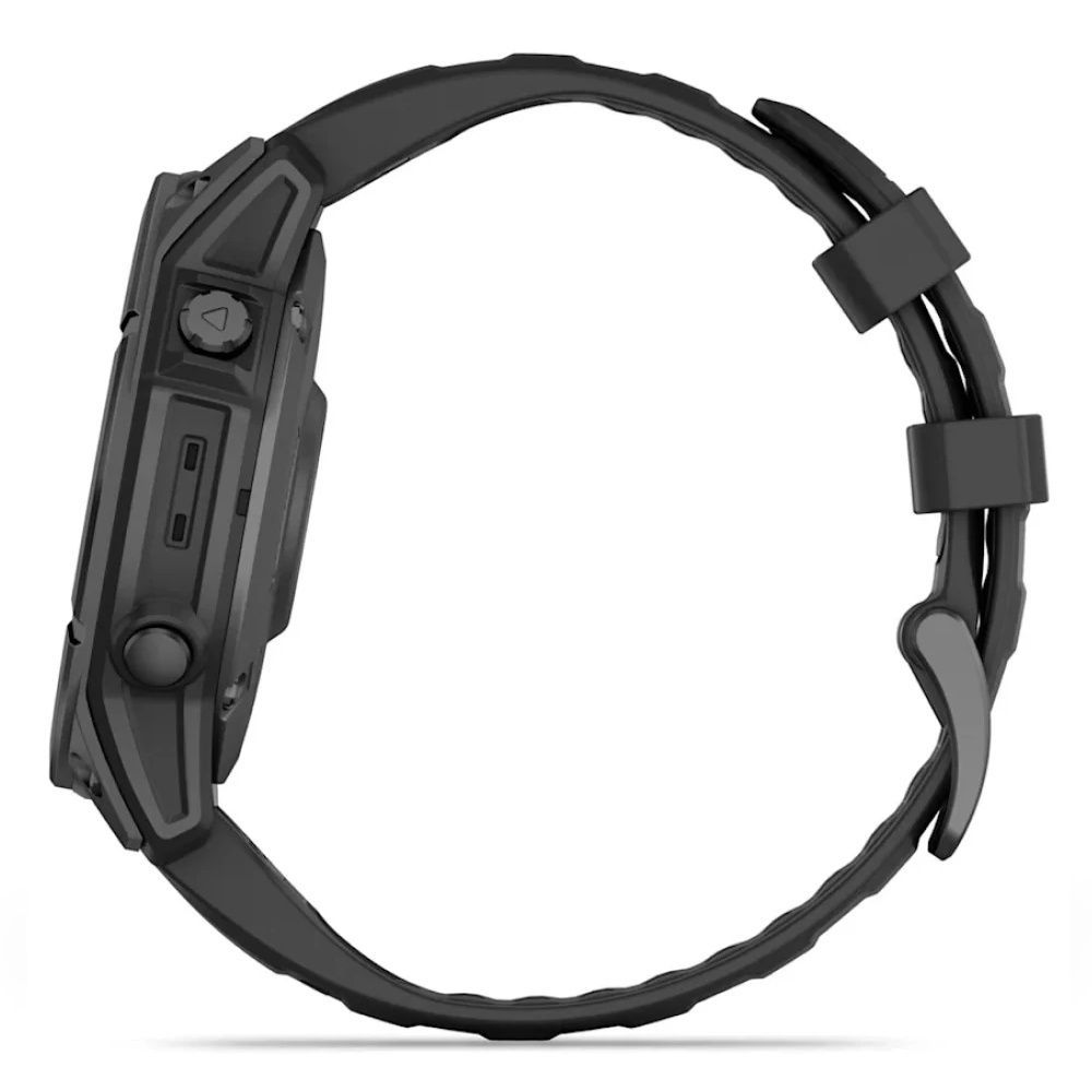 Garmin Fenix E 47mm AMOLED Slate Gray Steel with Black Silicone Band (010-03025-03/01)