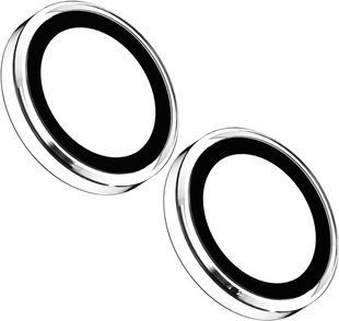 Захисне скло Monblan для камери iPhone 16/16 Plus Metal Ring Series Silvery