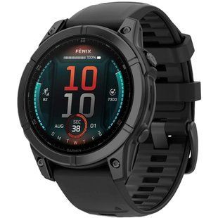 Garmin Fenix E 47mm AMOLED Slate Gray Steel with Black Silicone Band (010-03025-03/01)