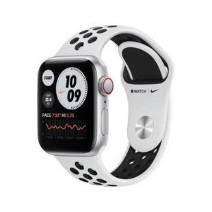Apple Watch Nike SE Cellular 44mm Silver Aluminum Case w. Pure Platinum/Black Nike Sport B.MG043