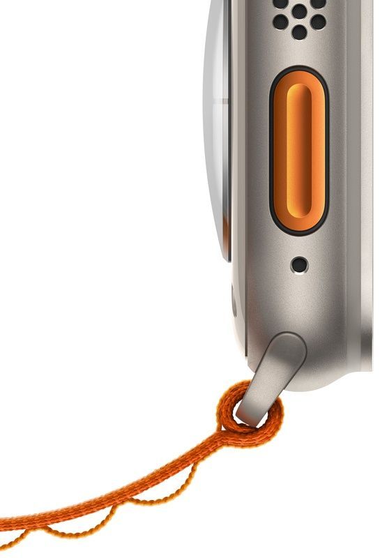 Apple Watch Ultra GPS + Cellular 49mm Titanium Case with Orange Alpine Loop - Small MNHA3/MNHH3