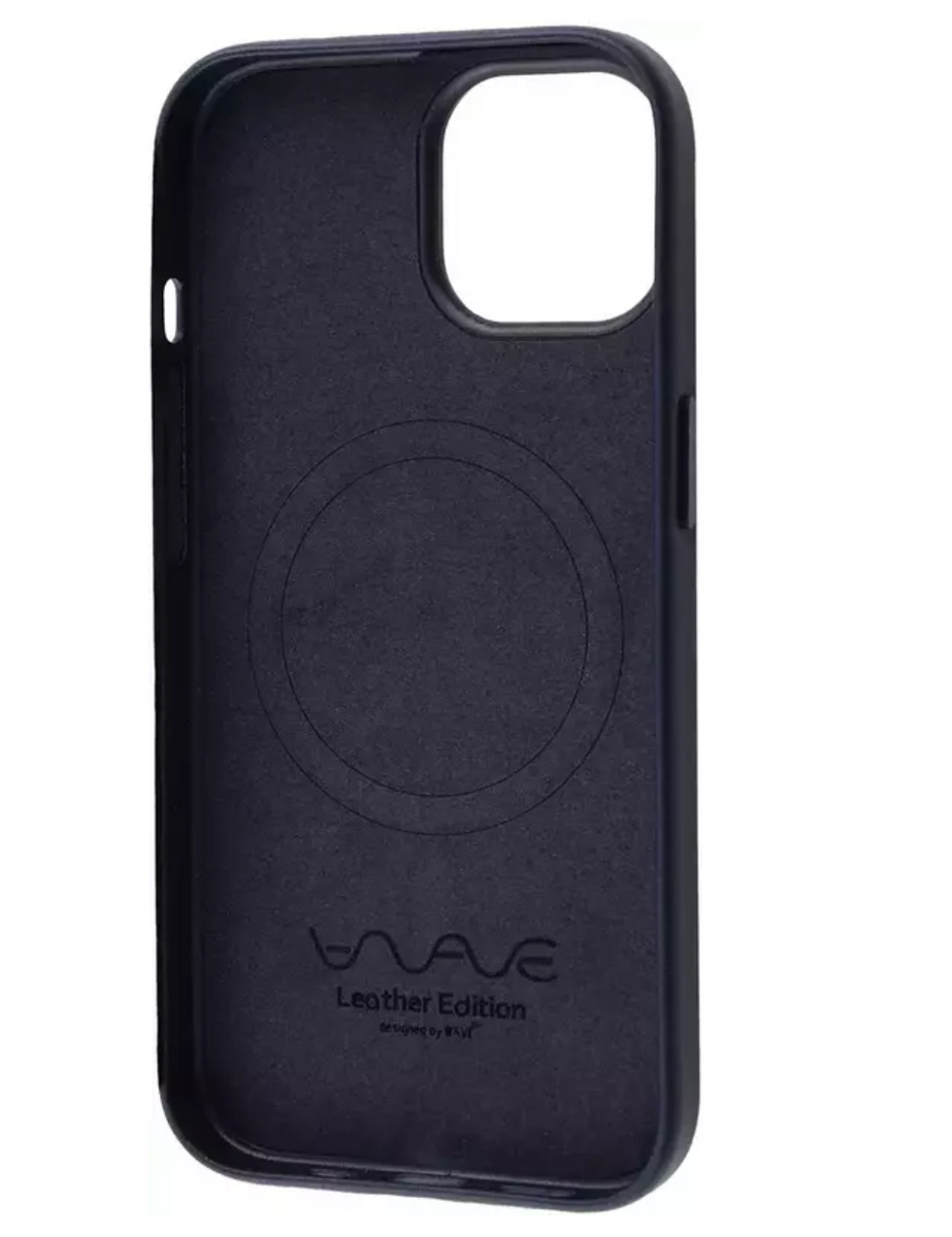 Чохол WAVE Premium Leather Edition Case with MagSafe iPhone 15 Ink