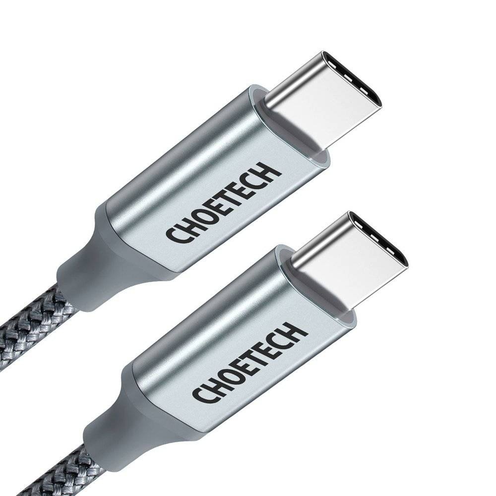 Нейлоновий кабель Choetech PD100W USB-C /USB-C 1,8 м XCC-1002 Чорний