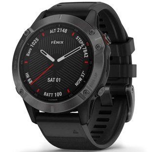 Garmin Fenix 6 Sapphire Сarbon Grey DLC with Black Band 010-02158-10/11