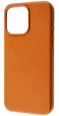 Чохол WAVE Premium Leather Edition Case with MagSafe iPhone 15 Orange