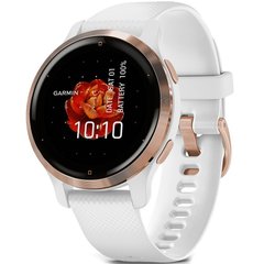 Garmin Venu 2S Rose Gold Bezel with White Case and Silicone Band 010-02429-13