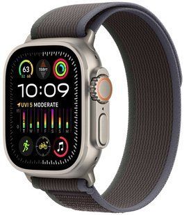 Apple Watch ULTRA 2 49mm Titanium Case with Blue/Black Trail Loop M/L MRF43