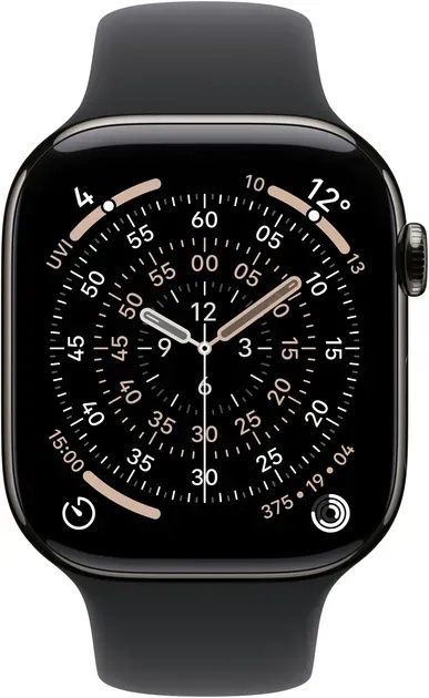 Apple Watch Series 11 GPS + Cellular 46mm Gold Tit. Case w. Gold Milanese Loop - M/L (MFD84)